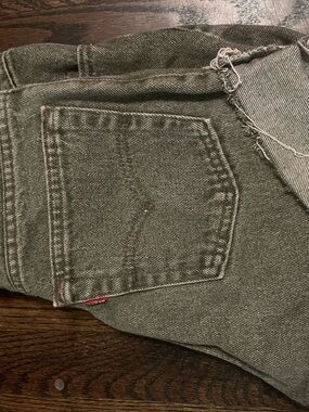 Levi's Olive Green Denim Jean Shorts